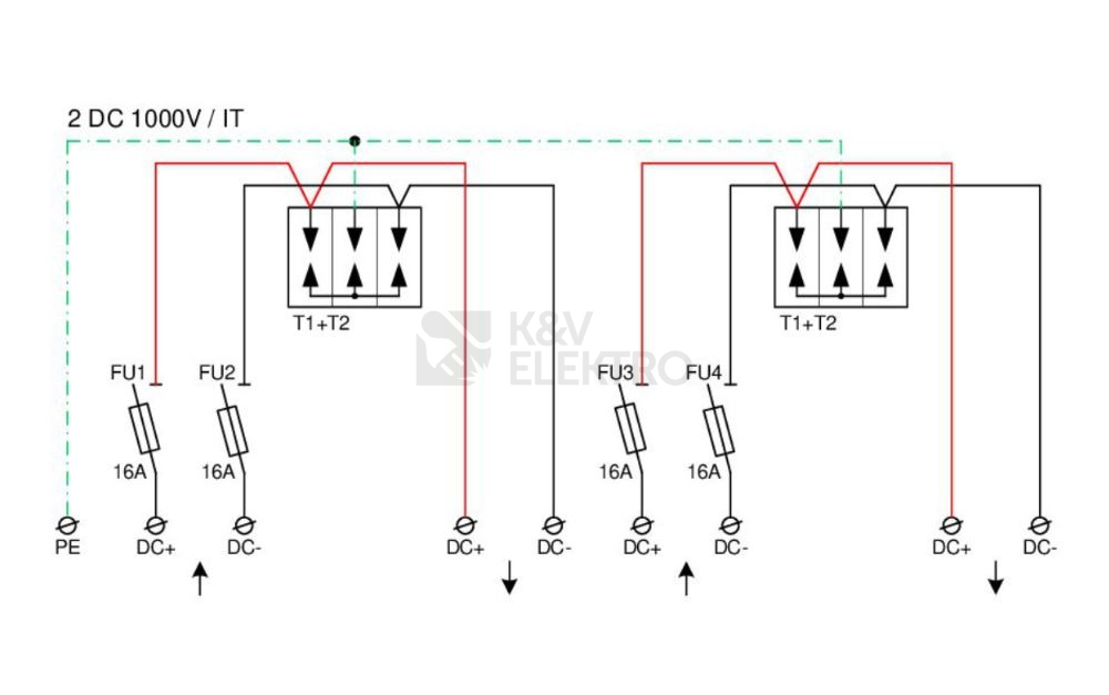 Obrázek produktu  Fotovoltaický rozvaděč dva stringy N.G. FVE 51 6648.01 16A IP65 4