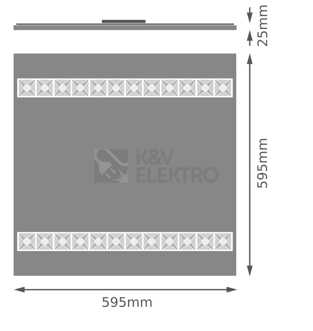 Obrázek produktu LED panel LEDVANCE Louver 600x600mm 27,5W/4000K UGR<16 černý 1