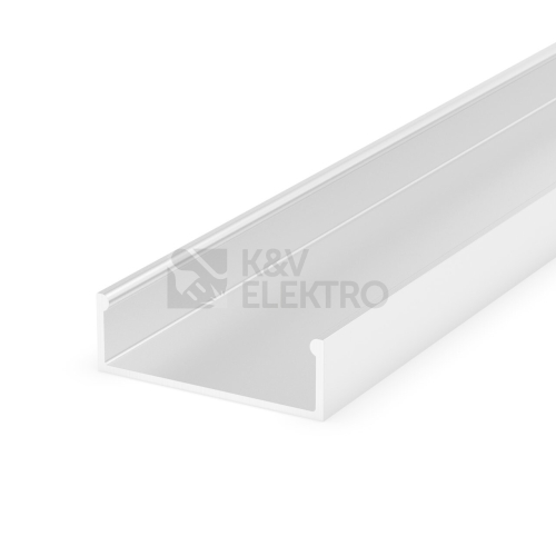 Nástěnný hliníkový profil až pro 2 LED pásky, bílý 092251