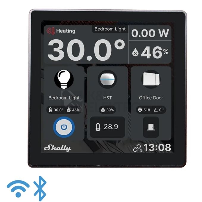 Obrázek produktu Chytrý WiFi termostat Shelly Wall Display černý 0
