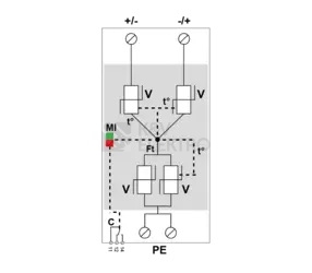 Obrázek produktu Svodič přepětí pro fotovoltaické systémy CITEL DPVN1-6C-21Y-1200 1
