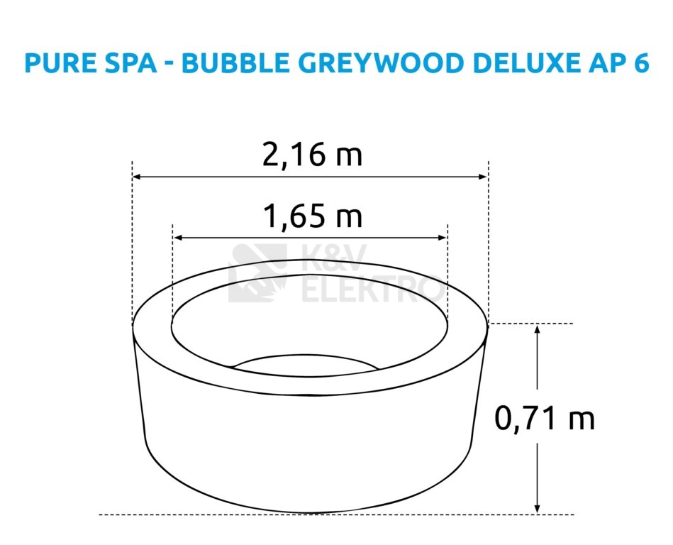 Obrázek produktu Bazén vířivý nafukovací Pure Spa - Bubble Greywood Deluxe 6 AP - Intex 28442 Marimex 11400255 1