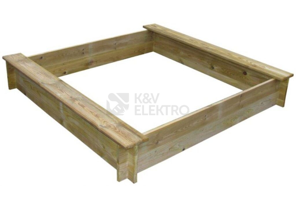 Obrázek produktu Pískoviště dřevěné čtyřhranné se dvěma sedátky Marimex 11640356 0