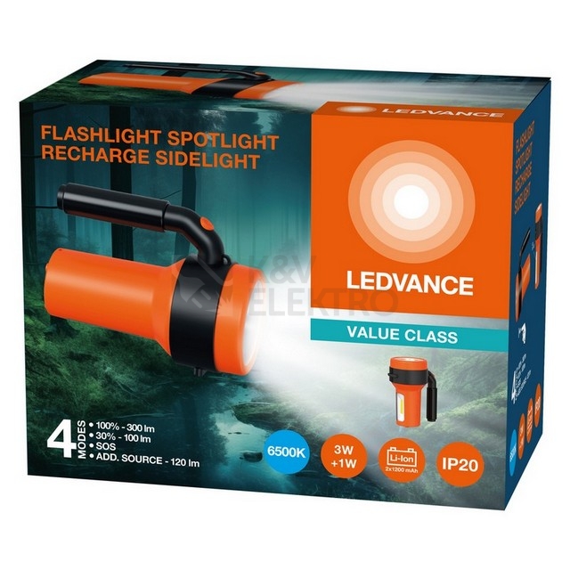 Obrázek produktu LED svítilna LEDVANCE FLASHLIGHT SPOTLIGHT SIDELIGHT 2400mAh s funkcí powerbanky 1