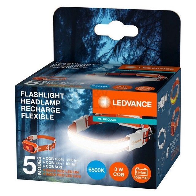 Obrázek produktu LED čelovka LEDVANCE FLASHLIGHT COB HEAD LIGHT 1000mAh 1