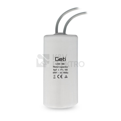 Rozběhový kondenzátor GETI GMC 08C 8uF 450V 02020024