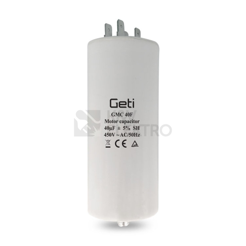 Rozběhový kondenzátor GETI GMC 40F 40uF 450V 02020034