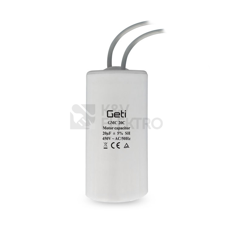 Obrázek produktu Rozběhový kondenzátor GETI GMC 20C 20uF 450V 02020030 0