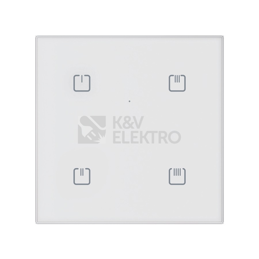 Obrázek produktu Dotykový skleněný ovladač 4 tlačítka bílý white sharp Elko EP MATTER RFGB-40W/MT 8977 0