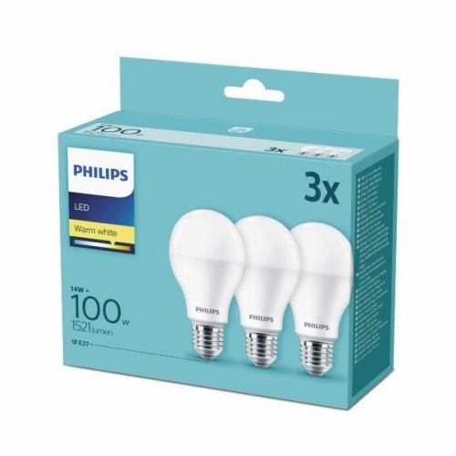 LED žárovky E27 Philips A67 13W (100W) teplá bílá (2700K) 3ks