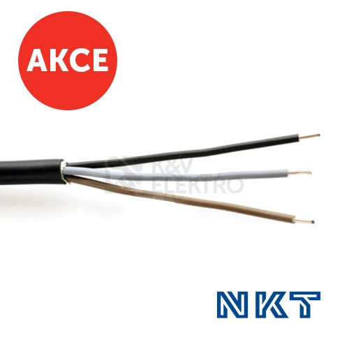 Obrázek produktu  Kabel NKT CYKY-O 3x1,5 (CYKY 3Ax1,5) 100m 0