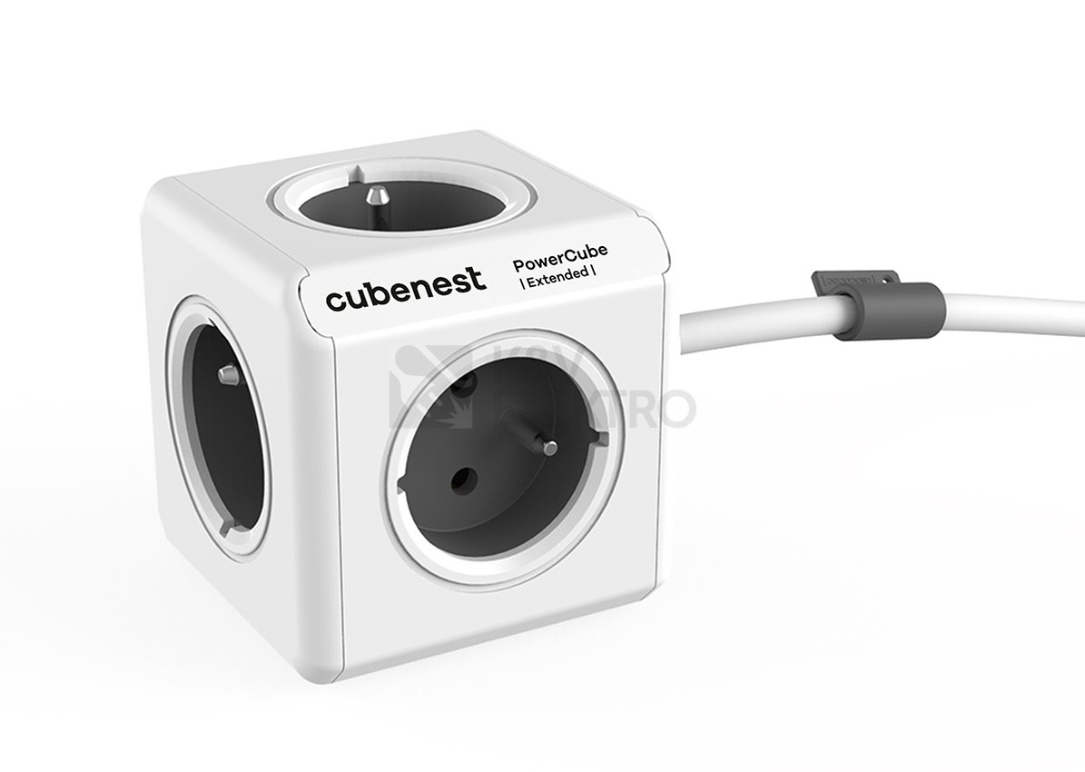 Obrázek produktu CUBENEST POWERCUBE EXTENDED 5 zásuvek, přívod 1,5m šedá 0