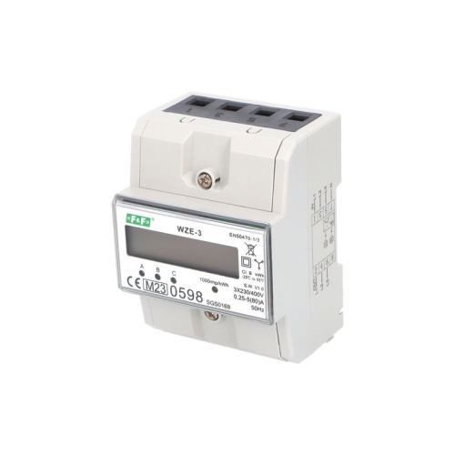 Elektroměr WZE-3 3fázový 80A MID 4,5mod. LCD 1tarif 1008834