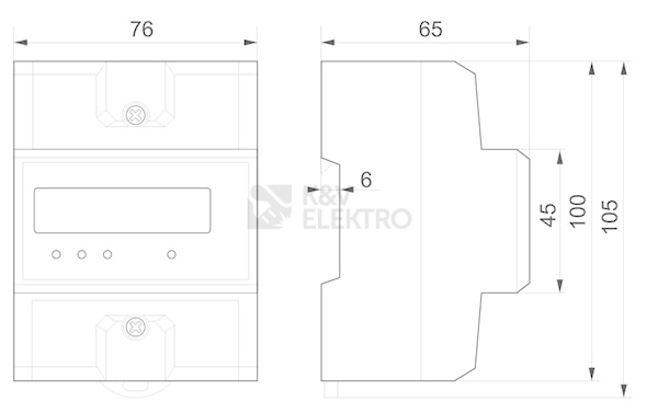 Obrázek produktu Elektroměr WZE-3 3fázový 80A MID 4,5mod. LCD 1tarif 1008834 1