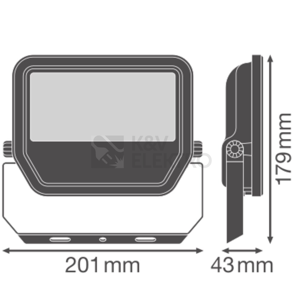 Obrázek produktu LED reflektor LEDVANCE FLOODLIGHT černý 41W/27W 6000lm/4000lm 4000K neutrální bílá IP66 3