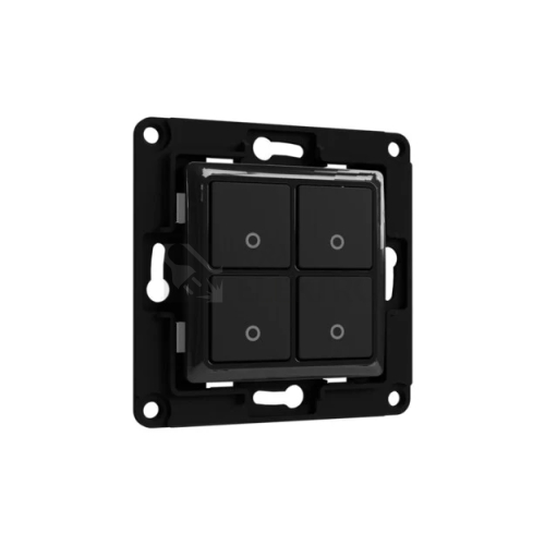 Spínač Shelly Wall Switch 4 WH snadná montáž bez nutnosti zapojení kabelů Bluetooth černá