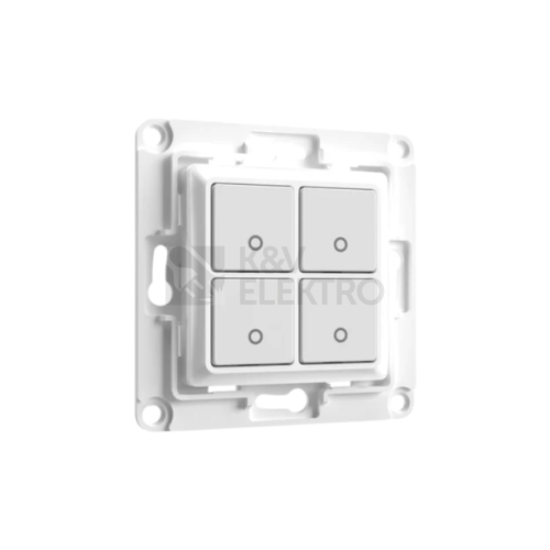 Spínač Shelly Wall Switch 4 WH snadná montáž bez nutnosti zapojení kabelů Bluetooth bílá