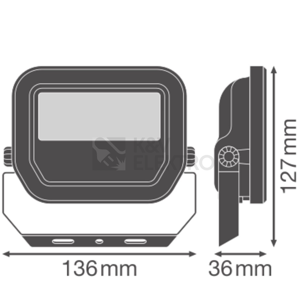 Obrázek produktu LED reflektor LEDVANCE FLOODLIGHT černý 8W/6W 1200lm/850lm 4000K neutrální bílá IP66 3