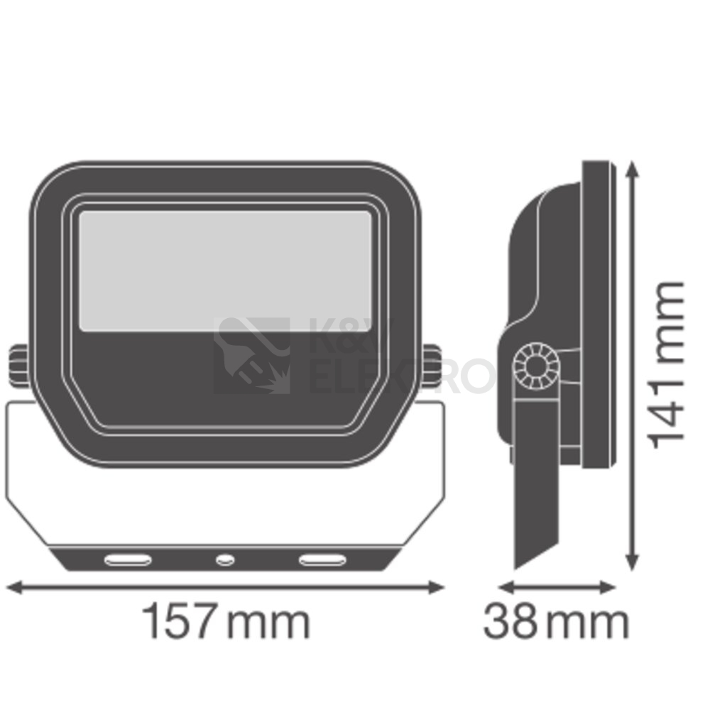 Obrázek produktu LED reflektor LEDVANCE FLOODLIGHT černý 17W/11W 2400lm/1600lm 6500K studená bílá IP66 3