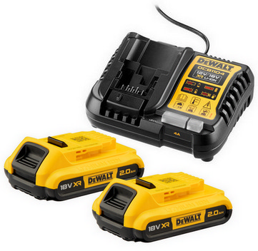 Nabíječka + akumulátory 2x 18V 2Ah DeWALT DCB1104D2