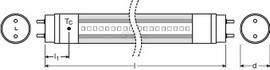 Obrázek produktu  LED trubice zářivka LEDVANCE SubstiTUBE ENTRY T8 EM/230V 120cm 16W (36W) 6500K studená bílá G13
 2