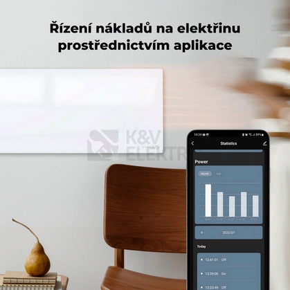 Obrázek produktu  Teplovzdušný infra konvektor AENO GH3S 700W AGH0003S LED displej WiFi bílý 7