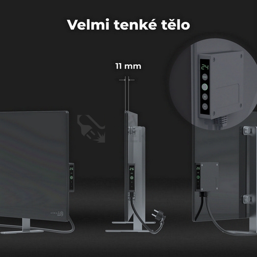 Obrázek produktu  Teplovzdušný infra konvektor AENO GH5S 700W AGH0005S LED displej WiFi šedý 2