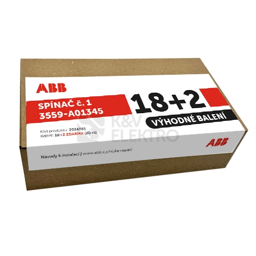  ABB vypínač č.1So 3559-A01345 akční balení 18+2