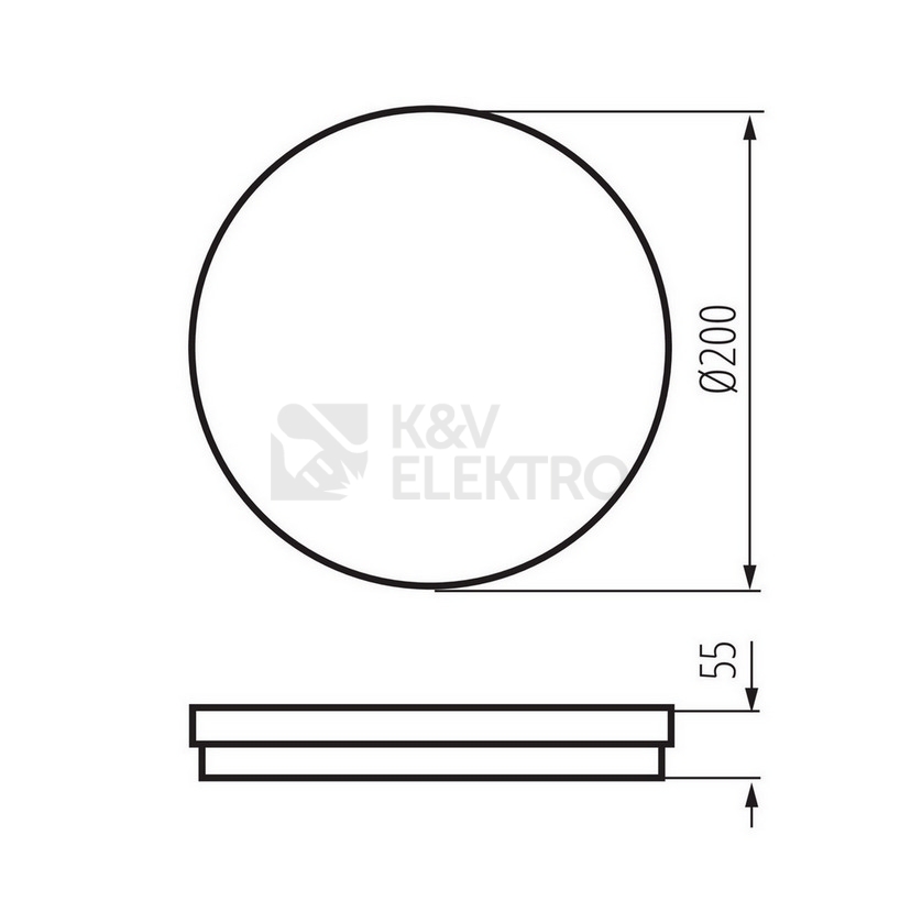 Obrázek produktu LED svítidlo Kanlux BENO ECO 12W CCT O B černé 12W 3000K/4000K/6500K IP65 38381 8