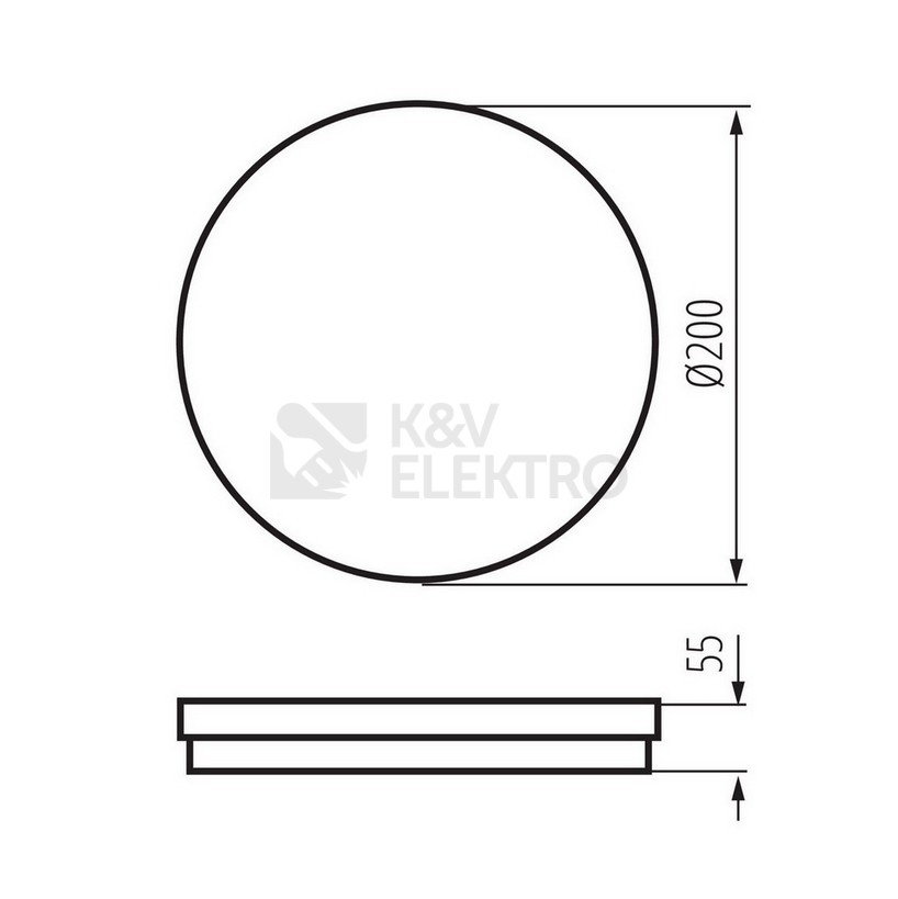 Obrázek produktu LED svítidlo Kanlux BENO ECO 20W CCT O B černé 20W 3000K/4000K/6500K IP65 38383 8