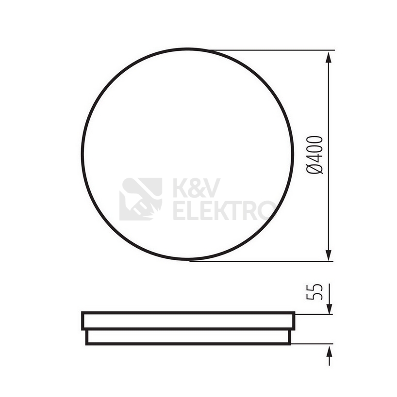 Obrázek produktu LED svítidlo Kanlux BENO ECO 40W CCT O B černé 40W 3000K/4000K/6500K IP65 38387 8