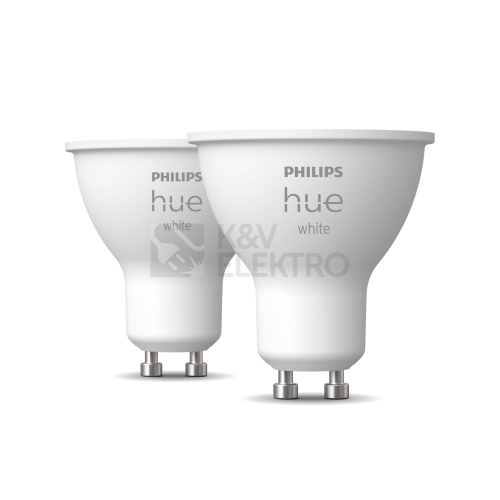 LED žárovka GU10 Philips Hue 2ks 4,2W (50W) teplá bílá (2700K) stmívatelná