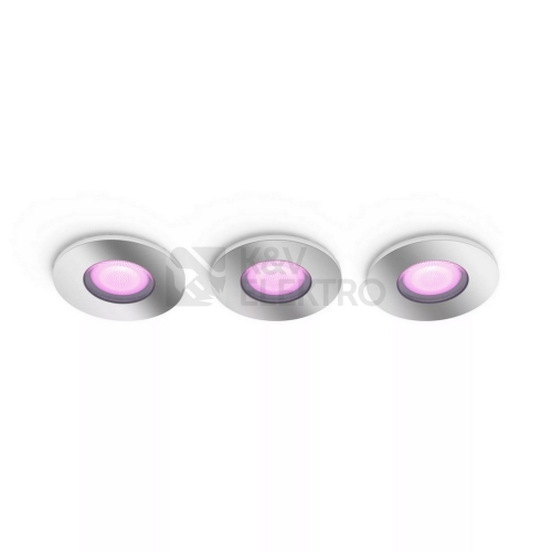 Bluetooth LED koupelnové svítidlo set 3ks Philips Hue Xamento IP44 GU10 4,2W 2000-6500K RGB