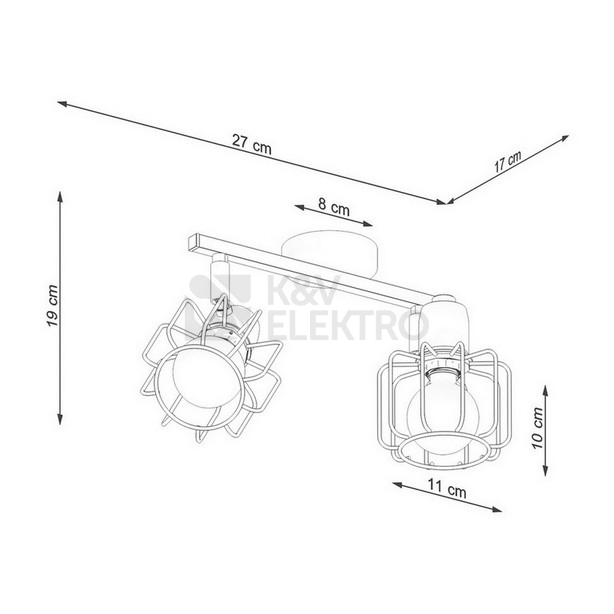 Obrázek produktu Stropní svítidlo SOLLUX BELUCI 2 bílé E14 2x40W bez žárovky SL.1112 4