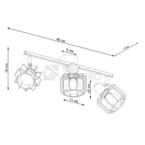 Obrázek produktu Stropní svítidlo SOLLUX BELUCI 3 bílé E14 3x40W bez žárovky SL.1113 4