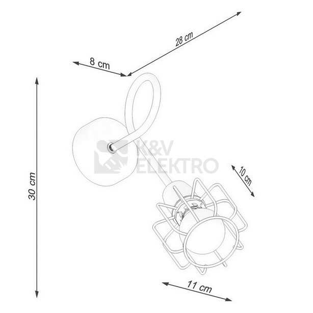 Obrázek produktu Nástěnné svítidlo SOLLUX BELUCI 1S černé E14 1x40W bez žárovky SL.1117 4