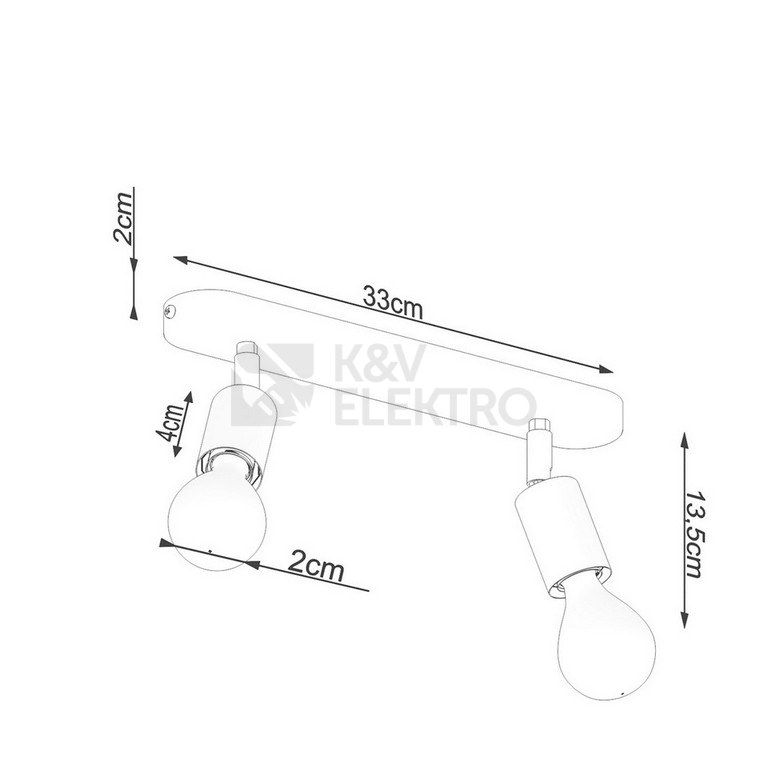 Obrázek produktu Stropní svítidlo SOLLUX FORNES 2 černé E27 2x60W bez žárovky SL.1121 4