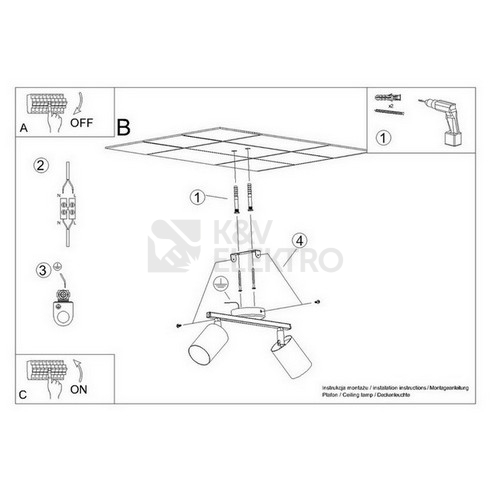 Obrázek produktu Stropní svítidlo SOLLUX LEMMI 2 bílé GU10 2x40W bez žárovky SL.1124 5