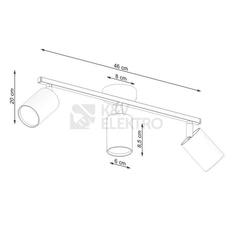 Obrázek produktu Stropní svítidlo SOLLUX LEMMI 3 bílé GU10 3x40W bez žárovky SL.1125 4