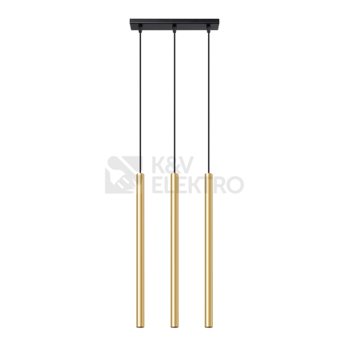 Závěsná lampa SOLLUX PASTELO 3L leštěné zlato G9 3x8W bez žárovky SL.1196