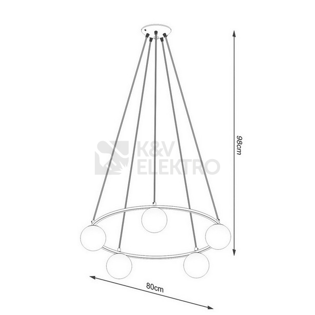 Obrázek produktu Lustr SOLLUX YOLI 5 G9 5x8W bez žárovky SL.1214 4