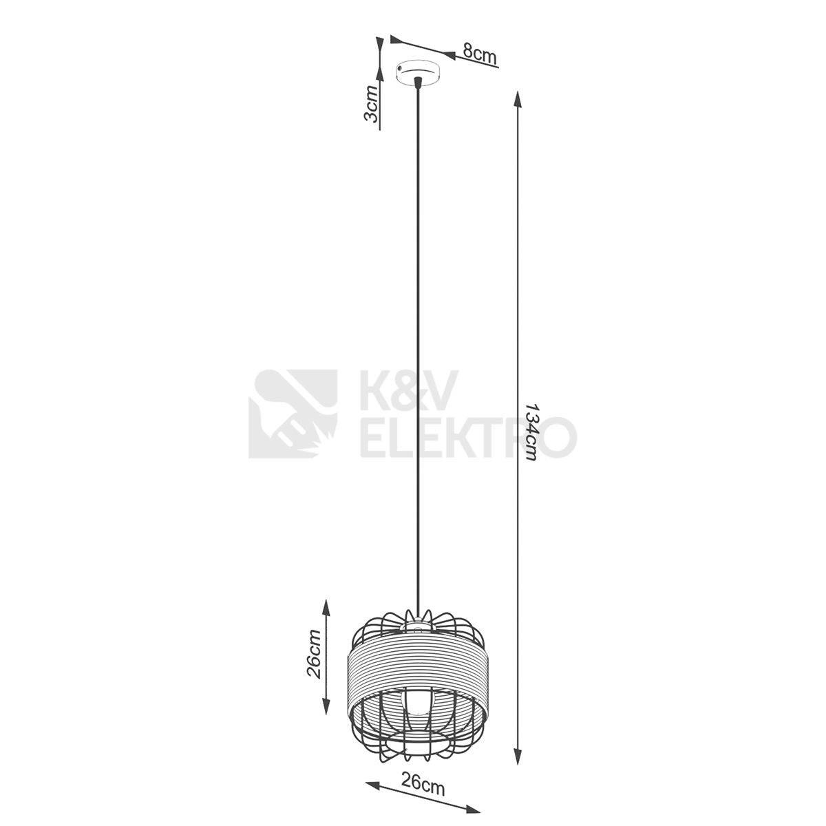 Obrázek produktu Závěsné svítidlo SOLLUX FOST E27 1x15W bez žárovky SL.1252 4