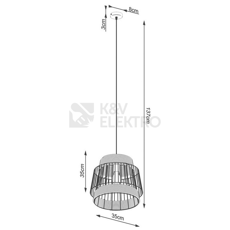 Obrázek produktu Závěsné svítidlo SOLLUX BRILO E27 1x15W bez žárovky SL.1253 4