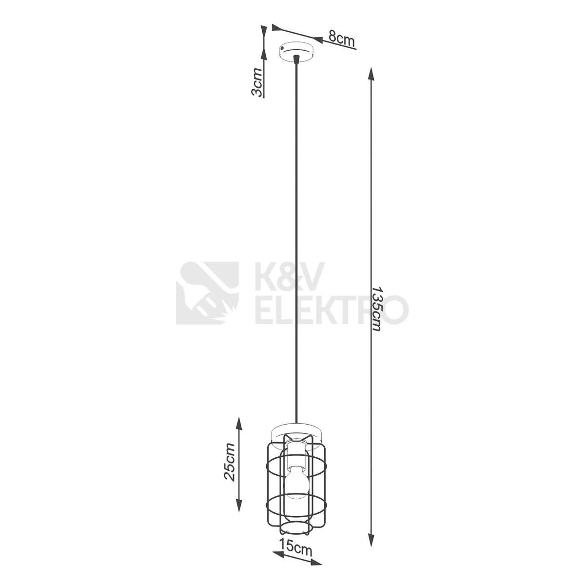 Obrázek produktu Závěsné svítidlo SOLLUX GOTTO 1 E27 1x15W bez žárovky SL.1263 4