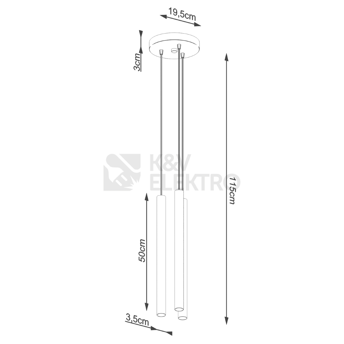 Obrázek produktu Závěsné svítidlo SOLLUX PASTELO 3P betonové G9 3x8W bez žárovky SL.1273 4