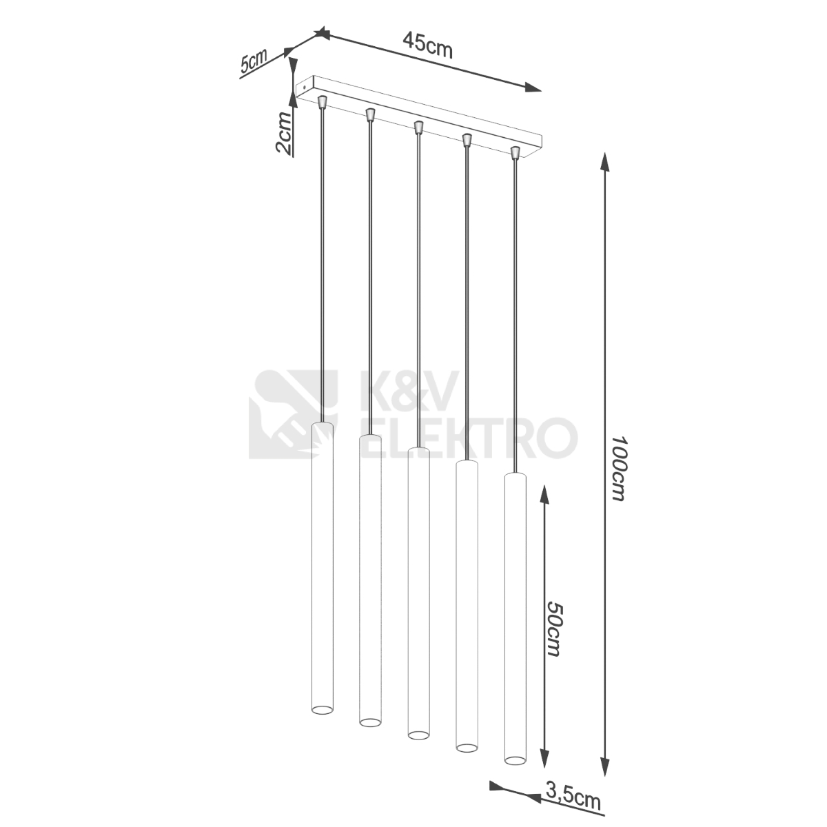 Obrázek produktu Závěsné svítidlo SOLLUX PASTELO 5L betonové G9 5x8W bez žárovky SL.1274 4