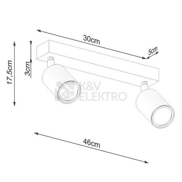 Obrázek produktu Stropní svítidlo SOLLUX VERDO 2 bílé GU10 2x10W bez žárovky SL.1286 4