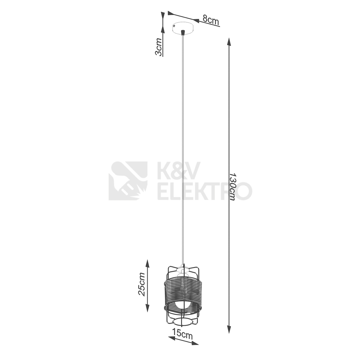 Obrázek produktu Závěsné svítidlo SOLLUX GIZUR 1 E27 1x15W bez žárovky SL.1300 4