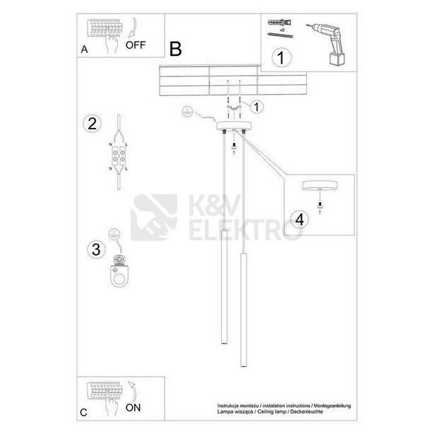 Obrázek produktu Závěsné svítidlo SOLLUX PASTELO 2 bílé G9 2x8W bez žárovky SL.1303 5